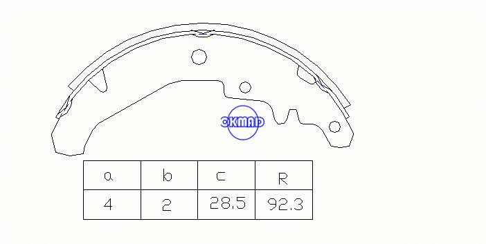 FIAT (NANJING) PALIO Hatchback SIENA Sapatas de freio a tambor OEM:7078585 FSB594 GS8436, OK-BS450